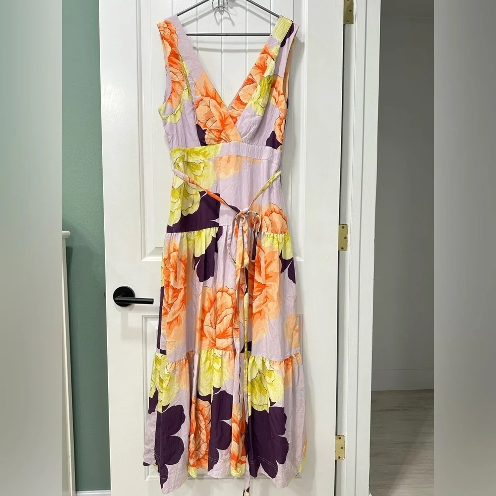 NWT Anthropologie Floral Wrap Maxi dress by Maeve - Picture 5 of 13